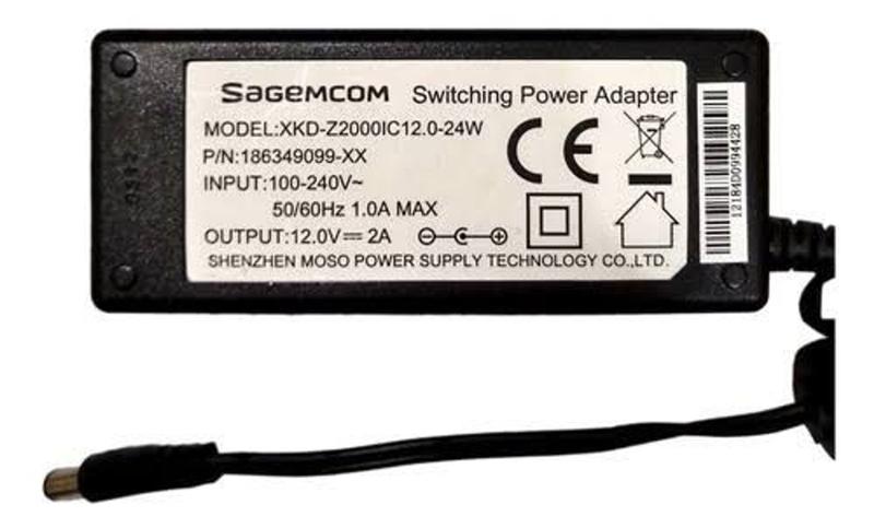 Imagem de Kit com 25 unidades - Fonte de Alimentação Mesa 12V 2,0Amp - Sagecom