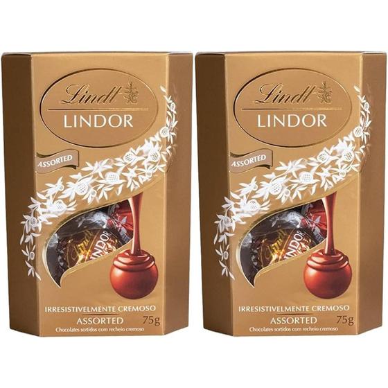 Imagem de Kit Com 2Un Chocolate Lindt Lindor Sortido 75G