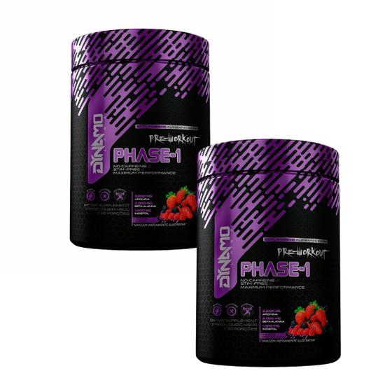 Imagem de Kit com 2x Pré Treino Sem Cafeína Phase-1 Dynamo Labz