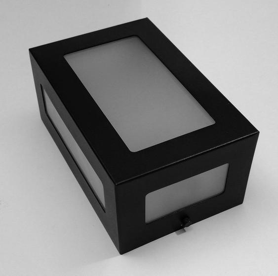 kit com 3 Arandela 5 vidros para lâmpada E27 luminária Preta st569 Menor preço em kit com 3 Arandela 5 vidros para lâmpada E27 luminária Preta st569