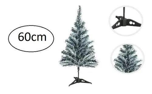 Imagem de Kit Com 3 Árvore Pinheiro De Natal 50 Galhos Verde Com Neve 60cm A0030