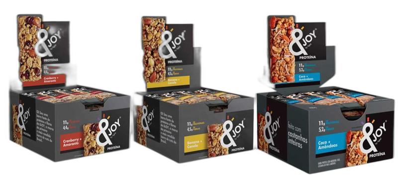 Imagem de Kit Com 3 Barras &Joy 12 X 30G - Cranberry/Coco/Banana