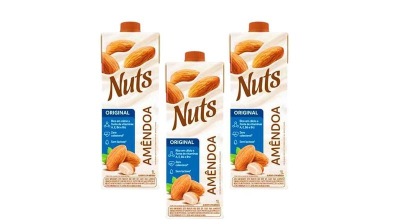 Imagem de Kit Com 3 Bebidas Amendoa Nuts Original 1L