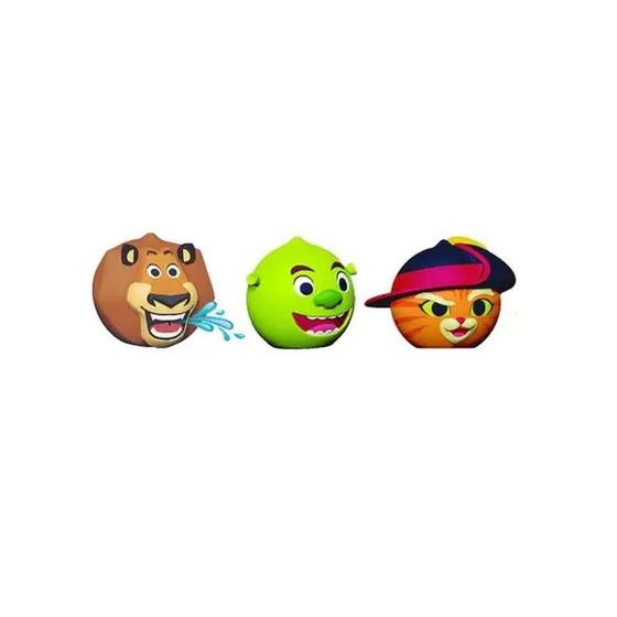 Imagem de Kit Com 3 Bolinhas Esguicho Mod.2 2982 Dreamworks  - Lider