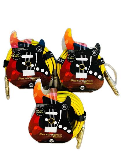 Imagem de Kit Com 3 Cabos P10-P10 Para Instrumentos
