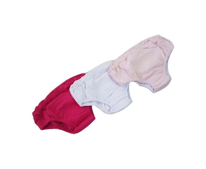 Kit com 3 calcinha para desfralde e piscina tons de rosa M é boa?