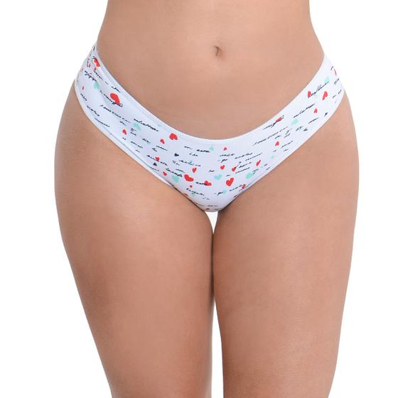Imagem de KIT com 3 calcinhas  tanga estampada microfibra Diva Donna.