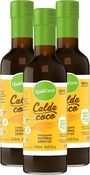 Imagem de Kit Com 3 - Calda de Coco Vegana 250ml Qualicoco