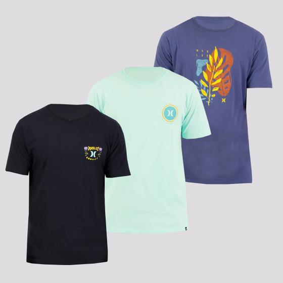 Imagem de Kit com 3 Camisetas Hurley Classic