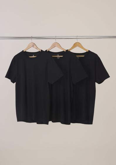 Imagem de Kit Com 3 Camisetas Masculinas Básicas Slim