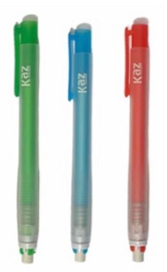 Imagem de Kit com 3 Canetas Borracha Várias Cores Sortidas Apaga Desenhos