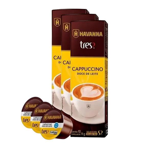 Imagem de KIT COM 3 - Cápsulas Três Corações Cappuccino Doce de Leite Havanna