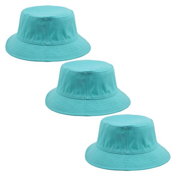 Imagem de Kit Com 3 Chapéu Bucket Hat Liso Balde Masculino E Feminino