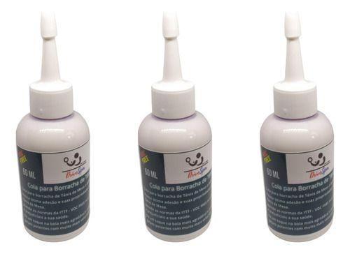 Imagem de Kit Com 3 Cola Para Borracha De Tênis De Mesa Raquete ping pong Barata drivespin power effect 