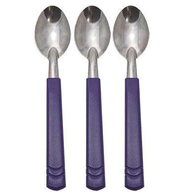 Imagem de Kit com 3 colheres de mesa inox com cabo plástico