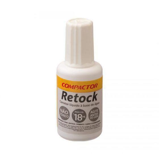 Imagem de Kit Com 3 Corretores Líquido Retock 18ML - Compactor