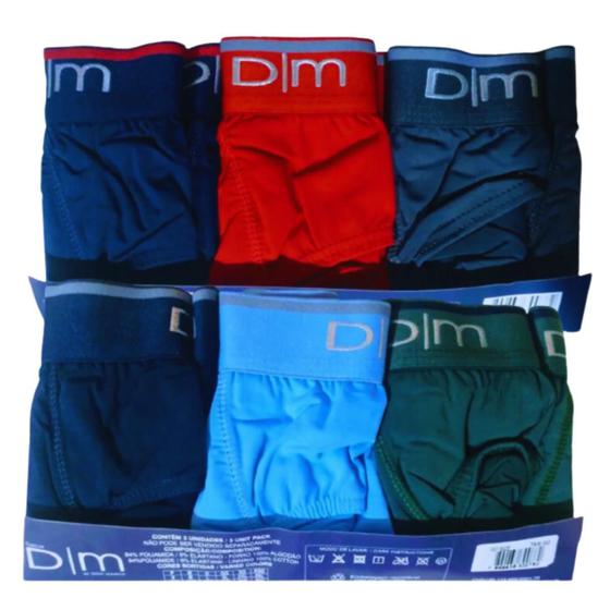 Imagem de Kit com 3 Cueca Slip Dom Marco Microfibra com elástico personalizado