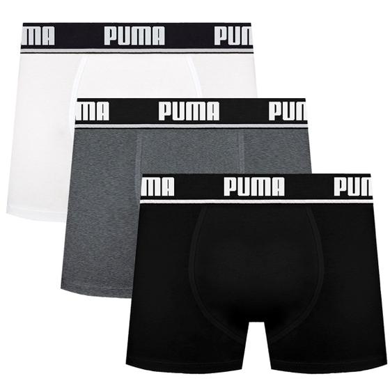 Imagem de Kit com 3 Cuecas Adulto Boxer Algodão Com Elastico Puma