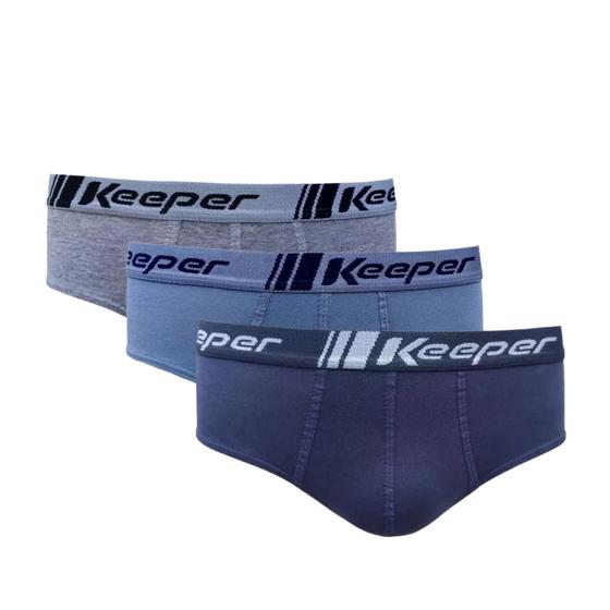 Kit Com 3 Cuecas Adulto Cores Sortidas Modelo Slip - Keeper Menor preço em Kit Com 3 Cuecas Adulto Cores Sortidas Modelo Slip - Keeper