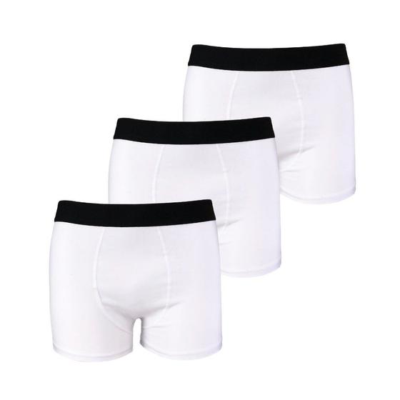 Imagem de Kit com 3 Cuecas Boxer Box Try Basics Algodão Cotton Lisa Básica Casual Moda Masculina