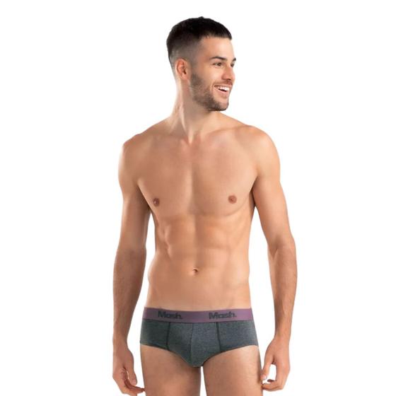 Imagem de Kit com 3 cuecas em algodão modelo slip Mash .