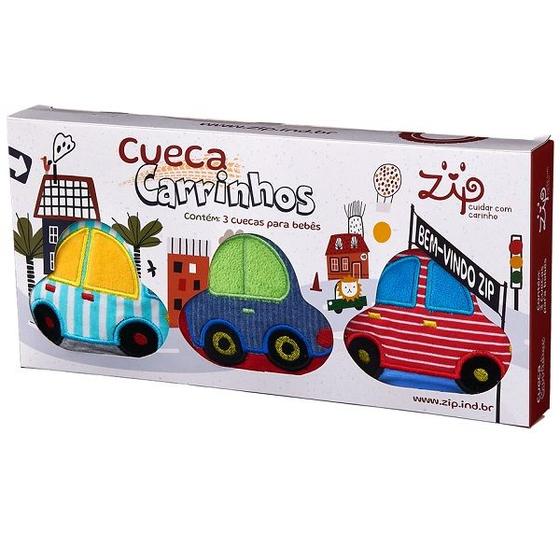 Imagem de Kit com 3 Cuecas Infantil Carros II ZIP
