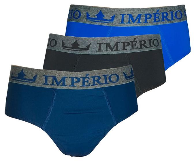 Imagem de Kit Com 3 Cuecas Slip Elastico Exposto Imperio - Microfibra
