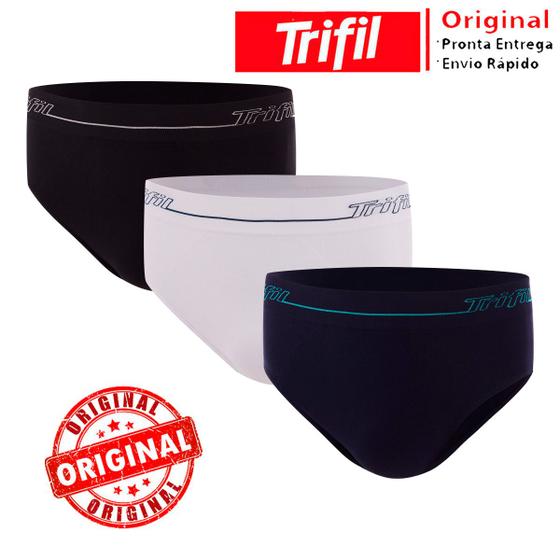 Kit com 3 Cuecas Slip Microfibra sem Costura Trifil Menor preço em Kit com 3 Cuecas Slip Microfibra sem Costura Trifil