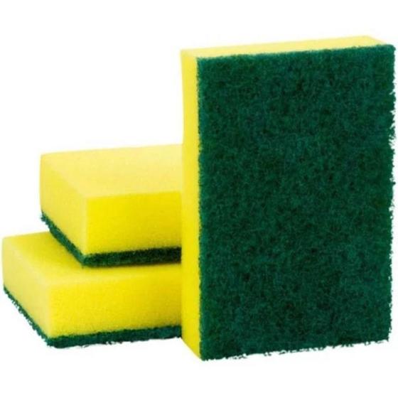 Imagem de Kit Com 3 Esponjas Multiuso Antibactériana