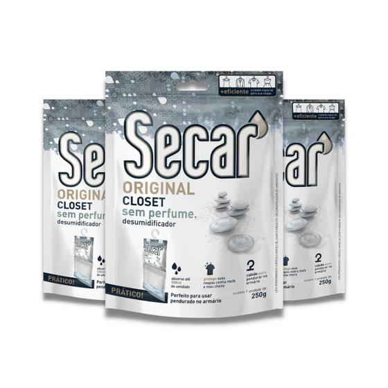 Imagem de Kit com 3 Evita Mofo Closet Secar Original 250g cada