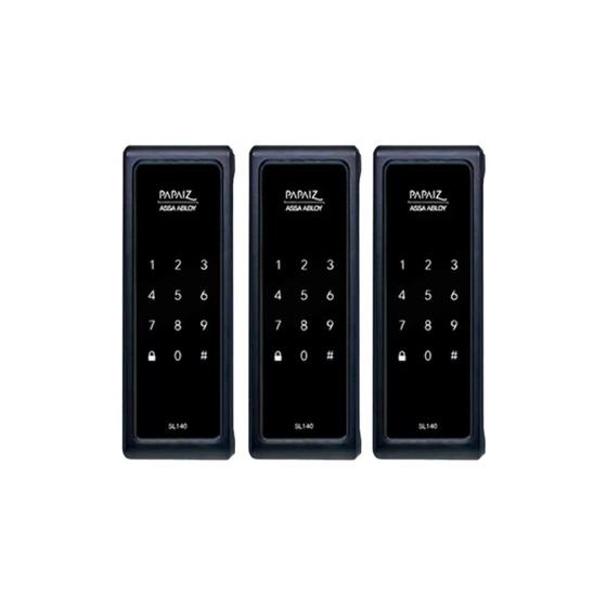 Imagem de Kit com 3 FECHADURAs ELETRONICAs SMART LOCK SL140 PAPAIZ