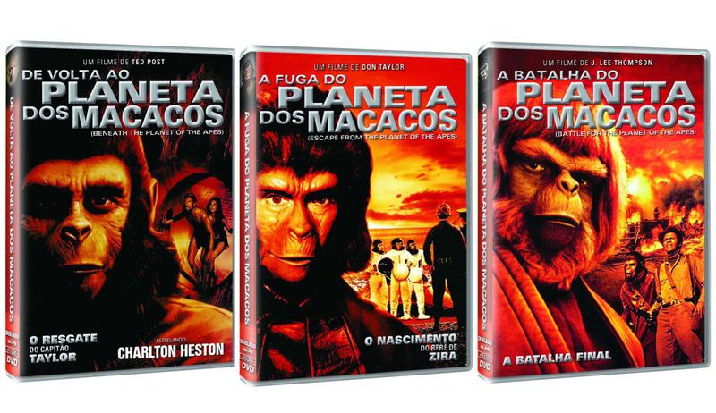 Imagem de Kit com 3 Filmes Planeta dos Macacos