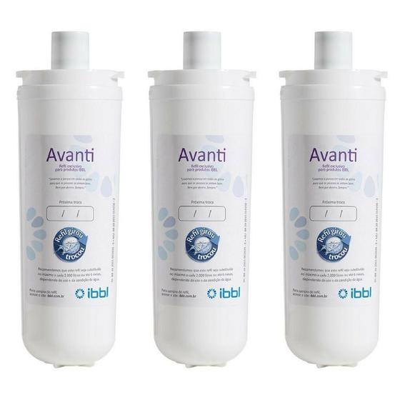 Imagem de Kit com 3 Filtros Refil Avanti para Purificador de Água IBBL