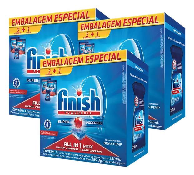 Imagem de Kit Com 3 Finish Box Com 2 Powerball E Secante 250ml Cada