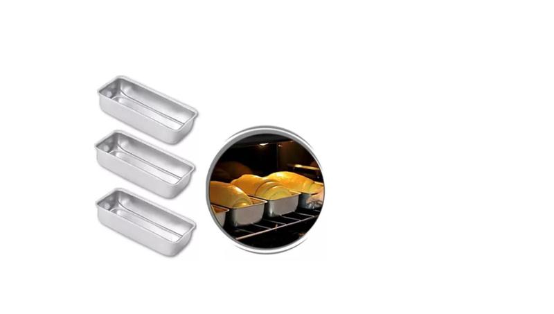 Imagem de Kit Com 3 Forma De Pão Alumínio Polido Grosso IF 35 Tamanho 1, 2 E 3 De 24, 27 e 31 cm