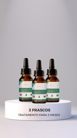 Imagem de KIT COM 3 FRASCOS  -  Óleo de Cúrcuma 100% Natural