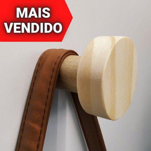 Imagem de Kit com 3 Ganchos de Parede Suporte de Bolsas Espelho Adnet Pendurador Decorativo Cabideiro Pinus