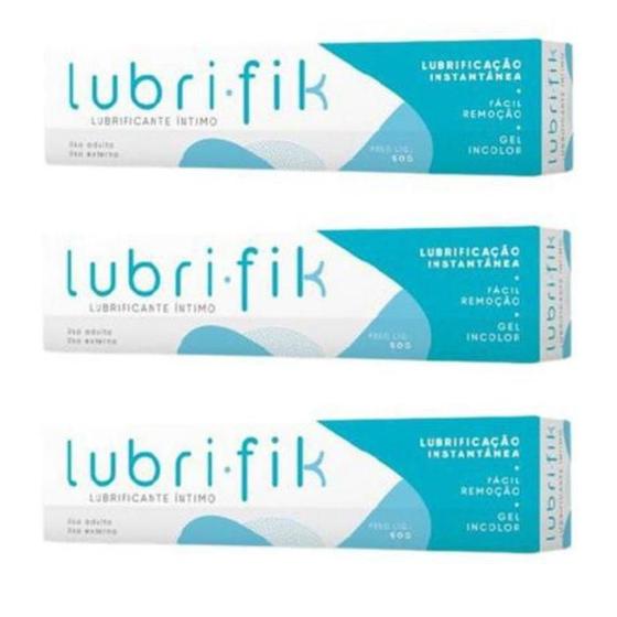 Imagem de Kit Com 3 Lubrifik Gel Lubrificante Íntimo 50G