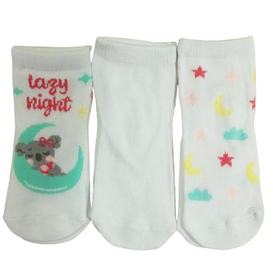 Imagem de Kit com 3 Meias Soquete Menina Coala - Puket 70845
