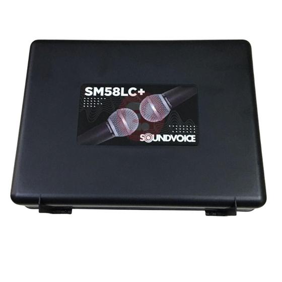 Imagem de Kit Com 3 Microfones Soundvoice Sm58Lc+ Preto Com Case