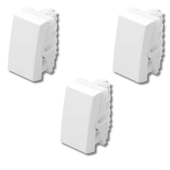 Imagem de Kit Com 3 Módulos Interruptores Intermediário 16a Branco - Fame