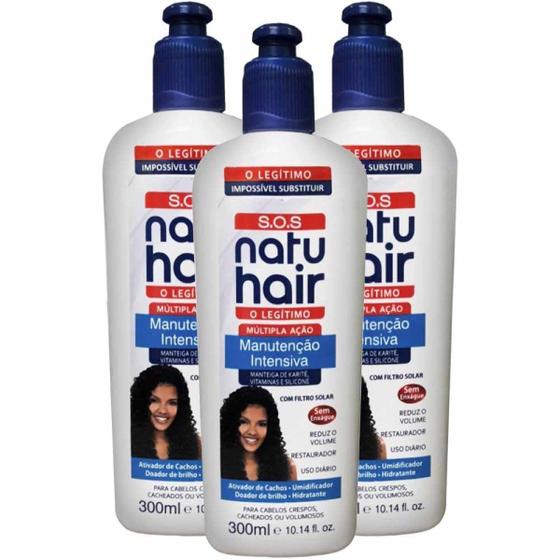 Imagem de Kit Com 3 Natuhair S.o.s Manutenção Intensiva 300 Ml Skafe