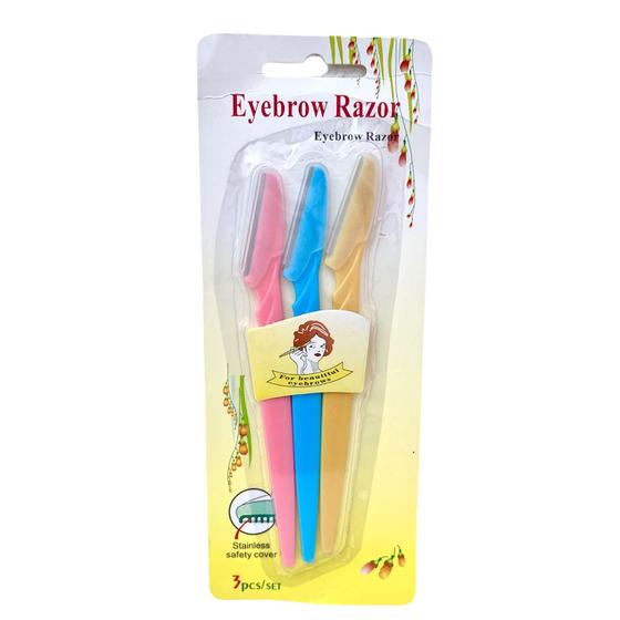 Imagem de Kit com 3 navalhas eyebrow razor
