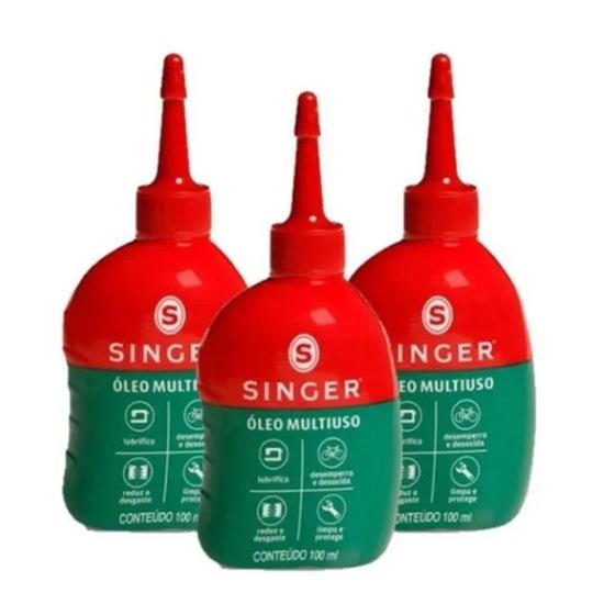 Imagem de Kit com 3 Óleos Multiuso Singer 100ml 707203