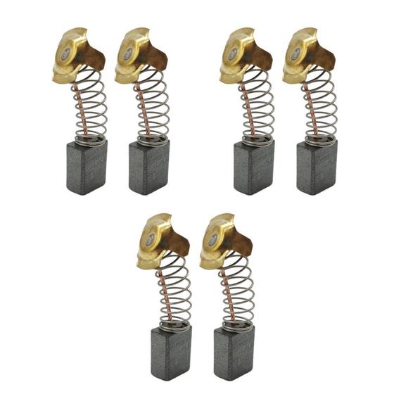Imagem de Kit com 3 pares de Escova Carvão Compatível com Serra Circular WAP ESC1500