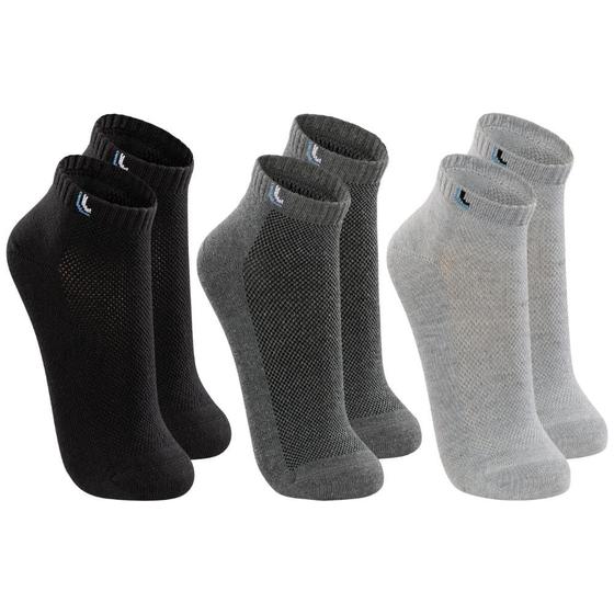 Imagem de Kit Com 3 Pares De Meia Baixa Lupo Sport Modelo Cano Curto Esportiva Em Algodão Tamanho 33 ao 44