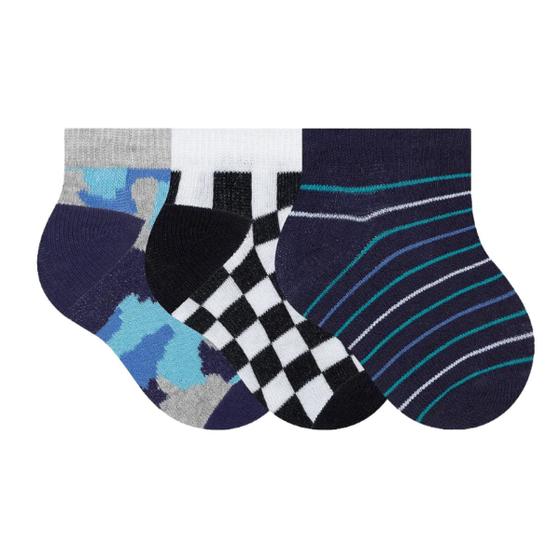 Imagem de Kit com 3 Pares de Meia Bebê Meninos Selene