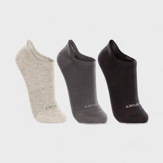 Imagem de Kit com 3 Pares de Meia Sapatilha Invisivel Lupo