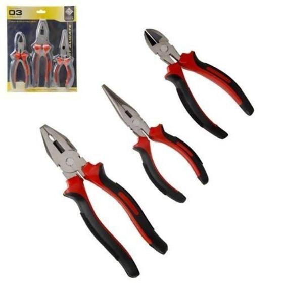 Imagem de Kit Com 3 Peças Alicates De Corte, Universal e Bico - House Tools