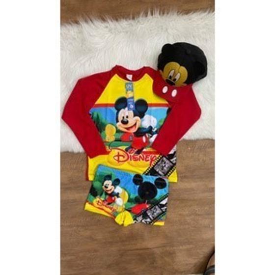 Imagem de Kit com 3 Peças Estampado Masculino Com Selo de Proteção UV 50 , MICKEY